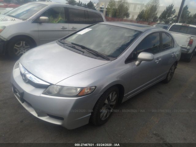 19XFA16899E021525 - 2009 HONDA CIVIC EX Silver photo 2