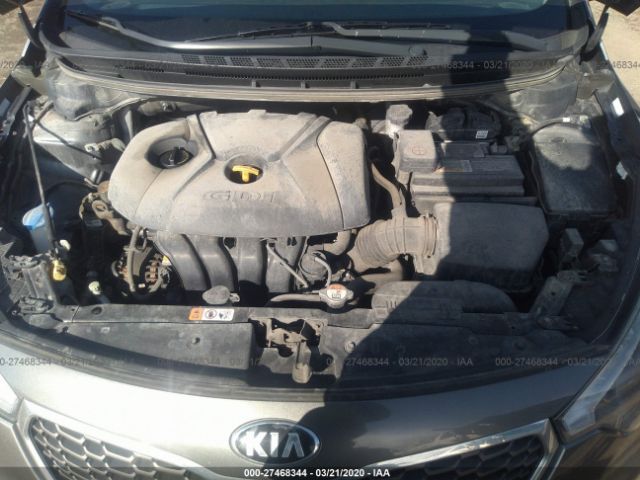 KNAFX4A89E5095408 - 2014 KIA FORTE EX Gray photo 10