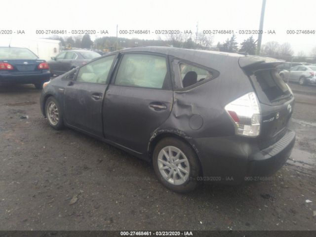 JTDZN3EU8E3334241 - 2014 TOYOTA PRIUS V  Gray photo 3