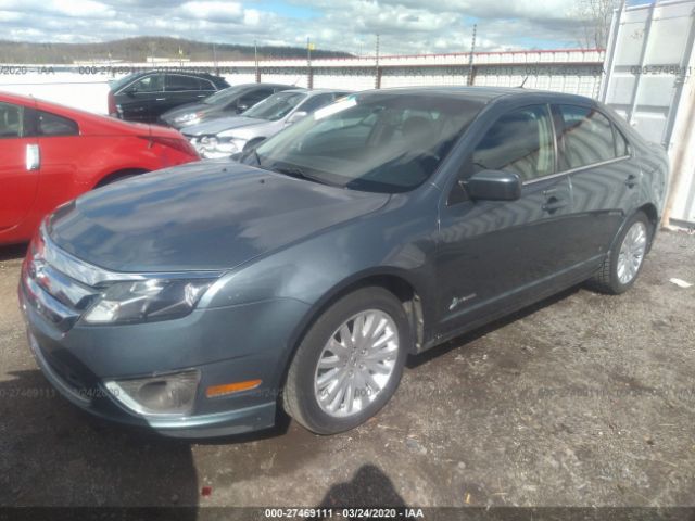 3FADP0L32CR341297 - 2012 FORD FUSION HYBRID Light Blue photo 2