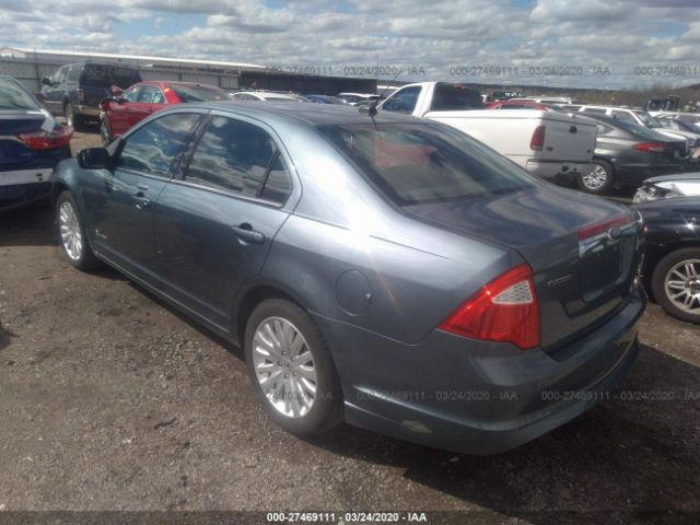 3FADP0L32CR341297 - 2012 FORD FUSION HYBRID Light Blue photo 3