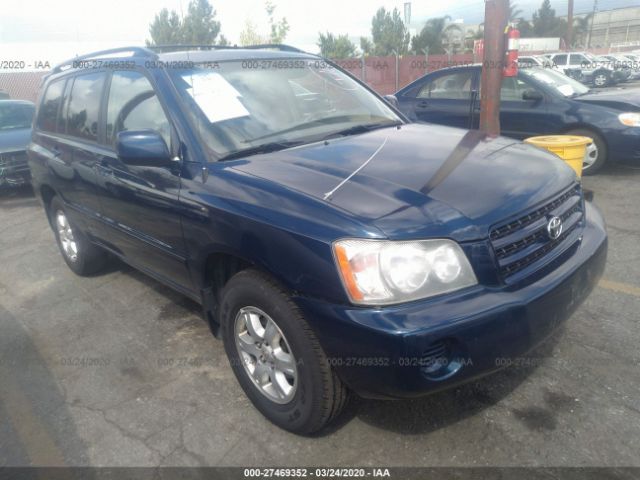 JTEGF21A830114327 - 2003 TOYOTA HIGHLANDER LIMITED Blue photo 1