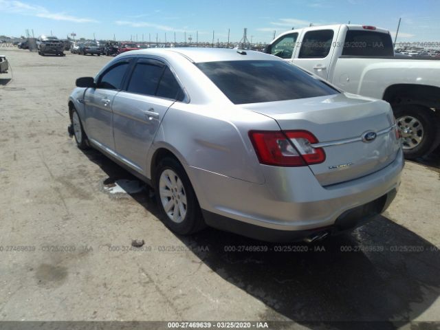 1FAHP2DW4AG166447 - 2010 FORD TAURUS SE Silver photo 3