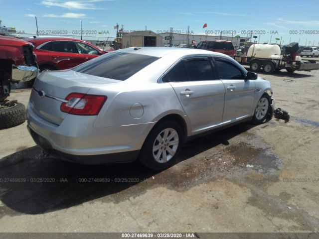 1FAHP2DW4AG166447 - 2010 FORD TAURUS SE Silver photo 4