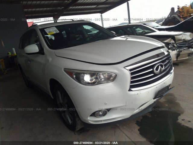 5N1AL0MM5DC335229 - 2013 INFINITI JX35  White photo 1