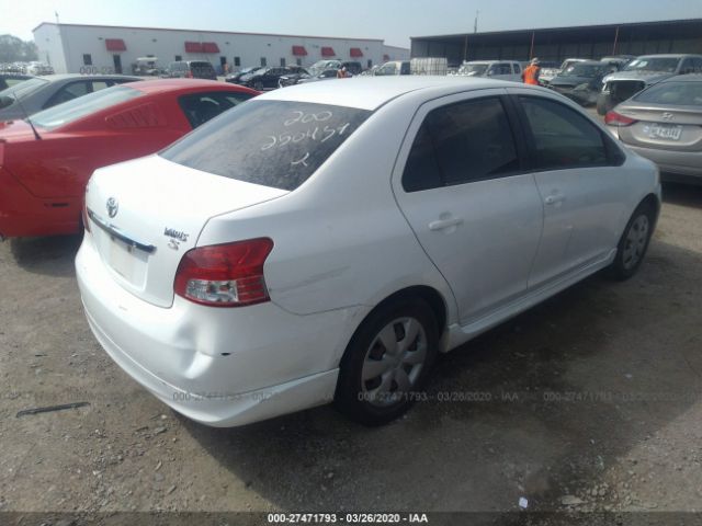 JTDBT923371082953 - 2007 TOYOTA YARIS  White photo 4