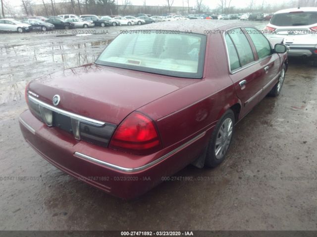 2MEFM74V88X657167 - 2008 MERCURY GRAND MARQUIS GS Maroon photo 4