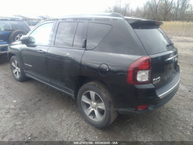 1C4NJDEB7HD126297 - 2017 JEEP COMPASS LATITUDE Black photo 3