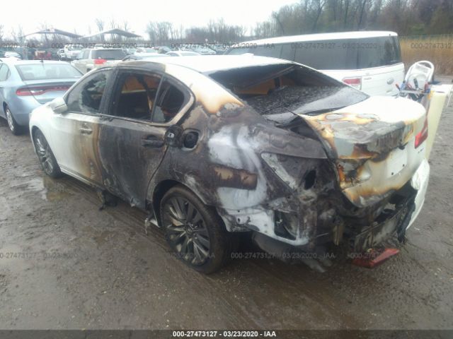 JH4KC1F92HC000893 - 2017 ACURA RLX ADVANCE თეთრი ფოტო 3