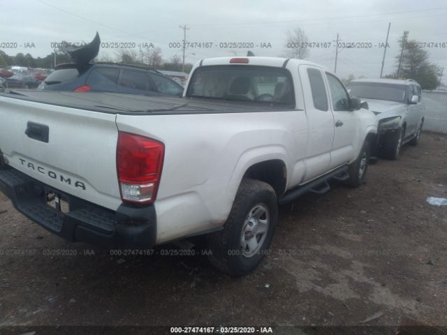 5TFRX5GN6GX064756 - 2016 TOYOTA TACOMA ACCESS CAB/SR/SR5 White photo 4