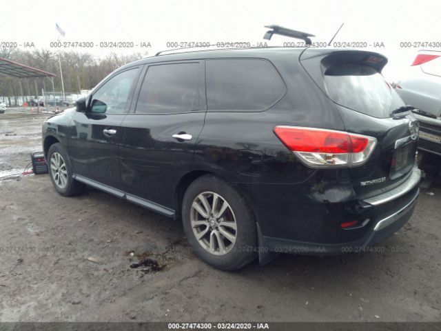 5N1AR2MM7EC707407 - 2014 NISSAN PATHFINDER S/SV/SL/PLATINUM Black photo 3