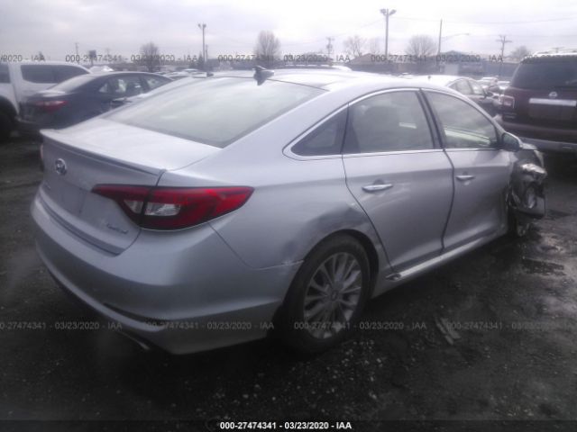 5NPE34AF2FH211722 - 2015 HYUNDAI SONATA SPORT/LIMITED Silver photo 4