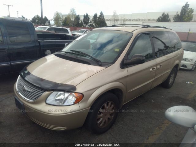 2C4GP74L01R324337 - 2001 CHRYSLER TOWN & COUNTRY EX Gold photo 2