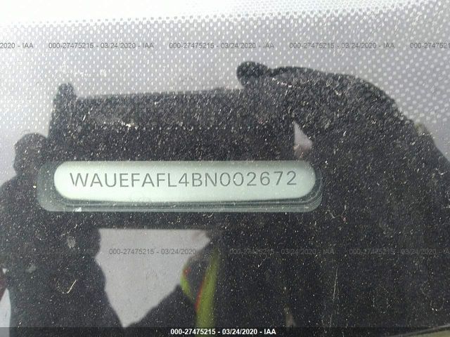 WAUEFAFL4BN002672 - 2011 AUDI A4 PREMIUM PLUS Silver photo 9