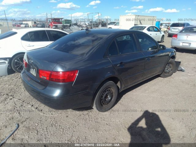 5NPET4AC0AH623281 - 2010 HYUNDAI SONATA GLS Gray photo 4