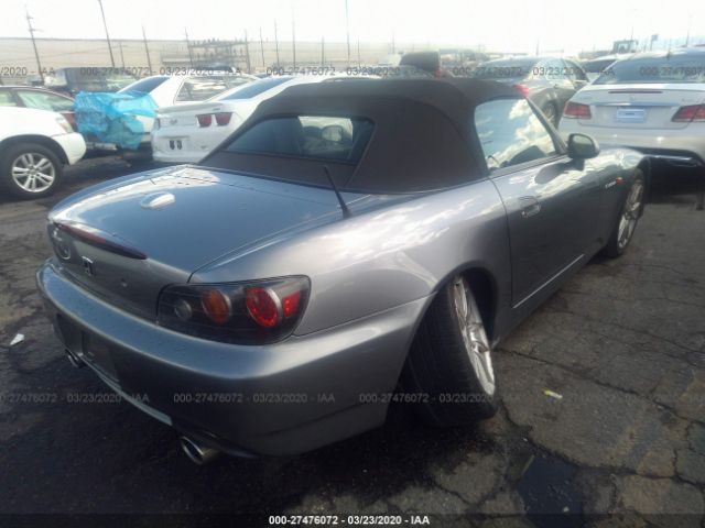 JHMAP21438S000344 - 2008 HONDA S2000  Silver photo 4