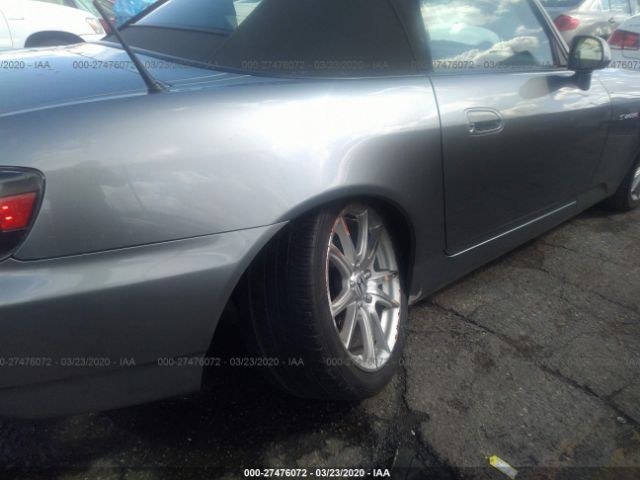 JHMAP21438S000344 - 2008 HONDA S2000  Silver photo 6