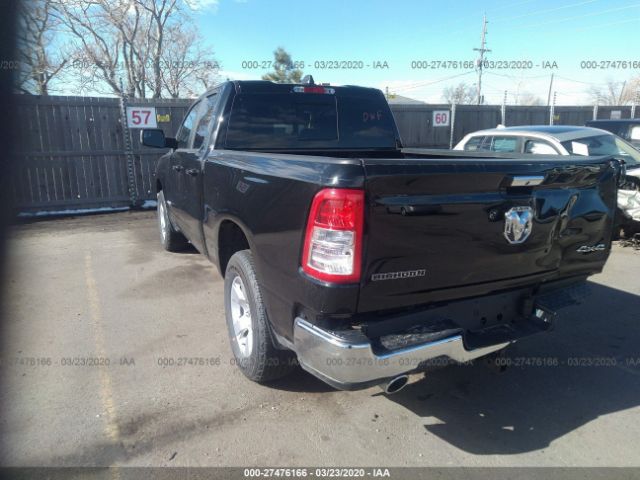 1C6SRFBT9LN267919 - 2020 RAM 1500 BIG HORN/LONE STAR Black photo 3