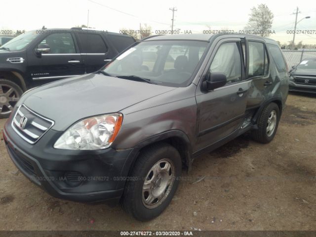 JHLRD68556C009298 - 2006 HONDA CR-V LX Gray photo 6