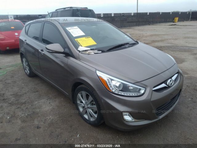 KMHCU5AE6EU153650 - 2014 HYUNDAI ACCENT GLS/SE Brown photo 1