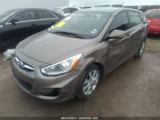 KMHCU5AE6EU153650 - 2014 HYUNDAI ACCENT GLS/SE Brown photo 2