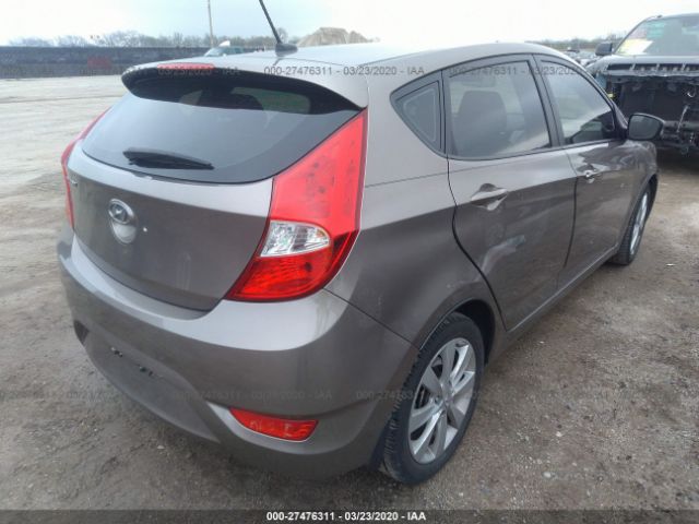 KMHCU5AE6EU153650 - 2014 HYUNDAI ACCENT GLS/SE Brown photo 4