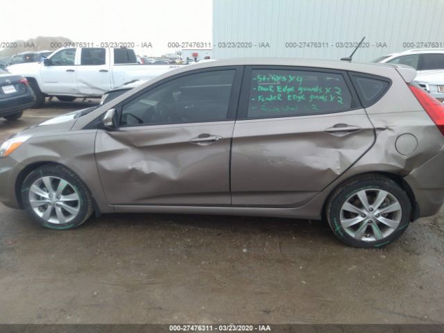 KMHCU5AE6EU153650 - 2014 HYUNDAI ACCENT GLS/SE Brown photo 6