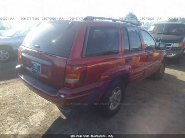 1J4GX48S04C140748 - 2004 JEEP GRAND CHEROKEE LAREDO/COLUMBIA/FREEDOM 红色 照片 4