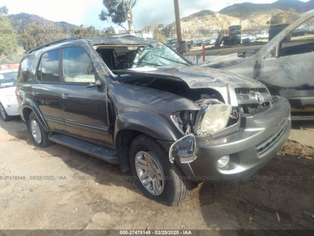 5TDBT44A35S237001 - 2005 TOYOTA SEQUOIA SR5 Gray photo 1