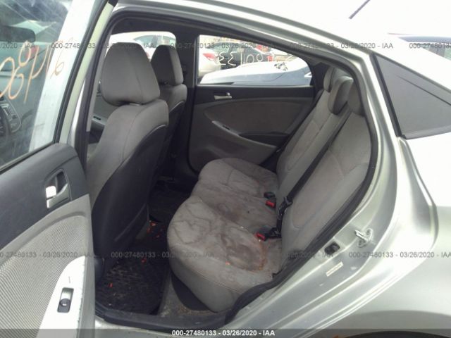 KMHCT4AE6DU317054 - 2013 HYUNDAI ACCENT GLS/GS Silver photo 8