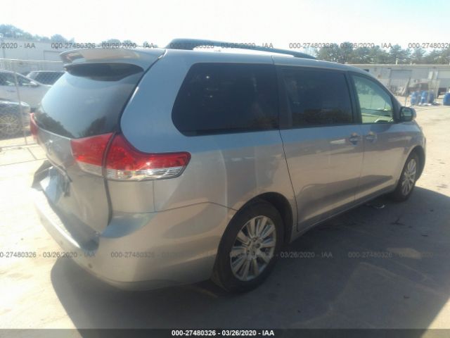 5TDJK3DC0DS051134 - 2013 TOYOTA SIENNA LE Silver photo 4