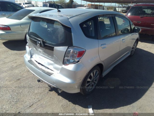 JHMGE8H58CC007133 - 2012 HONDA FIT SPORT Silver photo 4