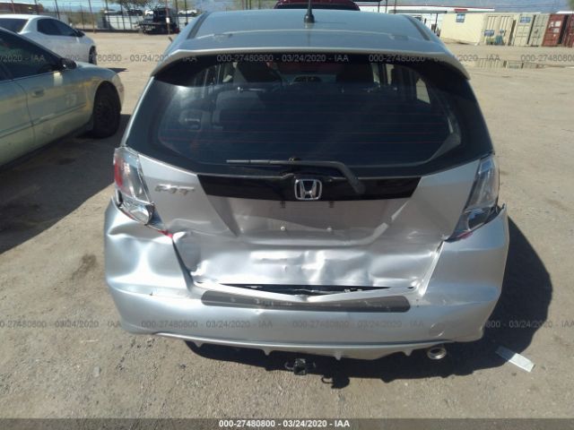 JHMGE8H58CC007133 - 2012 HONDA FIT SPORT Silver photo 6