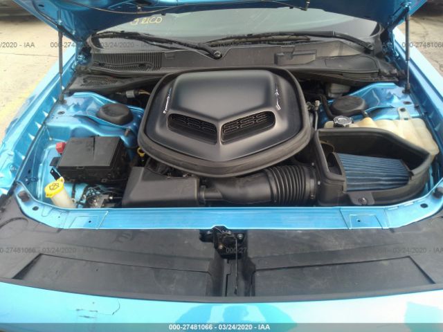 2C3CDZATXFH804684 - 2015 DODGE CHALLENGER SXT Blue photo 10