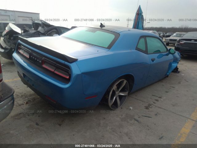 2C3CDZATXFH804684 - 2015 DODGE CHALLENGER SXT Blue photo 4