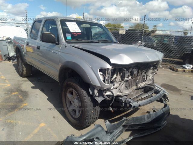 5TEGN92NX1Z737253 - 2001 TOYOTA TACOMA DOUBLE CAB PRERUNNER Silver photo 1