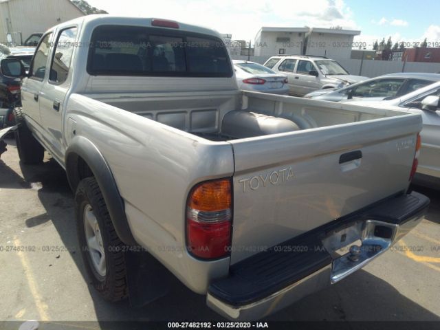 5TEGN92NX1Z737253 - 2001 TOYOTA TACOMA DOUBLE CAB PRERUNNER Silver photo 3