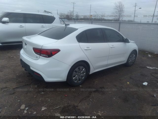 3KPA24AB5JE058409 - 2018 KIA RIO LX/S White photo 4