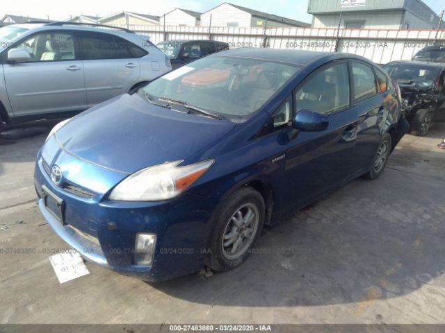 JTDKN3DU3A0077942 - 2010 TOYOTA PRIUS  Blue photo 2