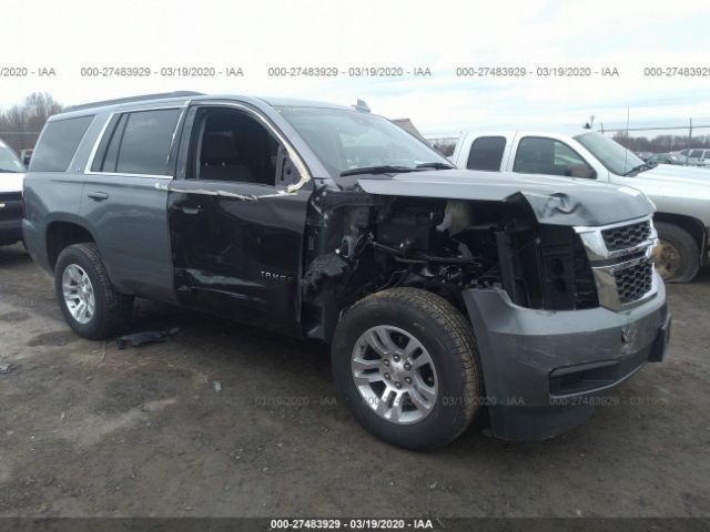 1GNSKBKC2KR406843 - 2019 CHEVROLET TAHOE K1500 LT Gray photo 1