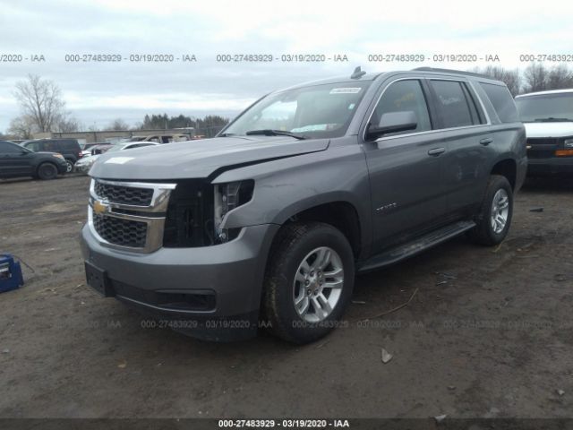 1GNSKBKC2KR406843 - 2019 CHEVROLET TAHOE K1500 LT Gray photo 2