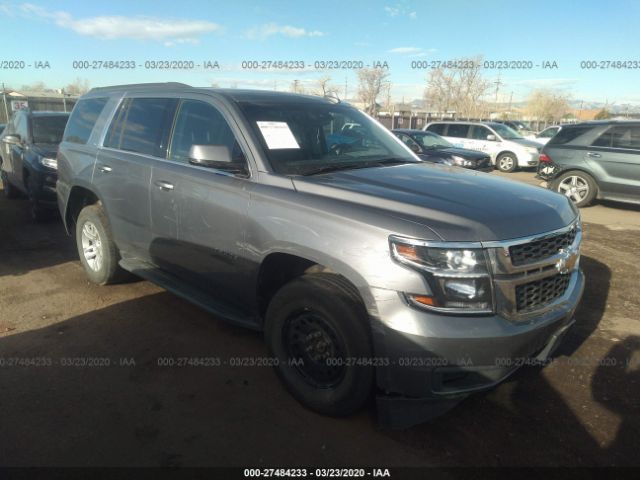 1GNSKBKC8KR364887 - 2019 CHEVROLET TAHOE K1500 LT Gray photo 1