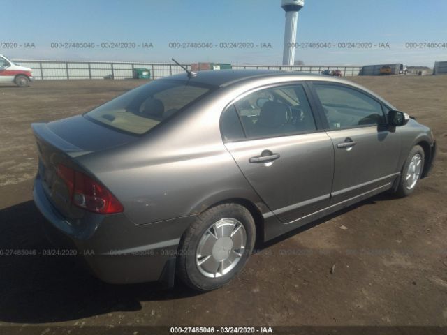 JHMFA36226S008291 - 2006 HONDA CIVIC HYBRID Gold photo 4