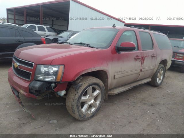 1GNSKJE72DR356389 - 2013 CHEVROLET SUBURBAN K1500 LT Red photo 2