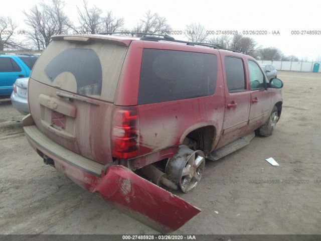 1GNSKJE72DR356389 - 2013 CHEVROLET SUBURBAN K1500 LT Red photo 4