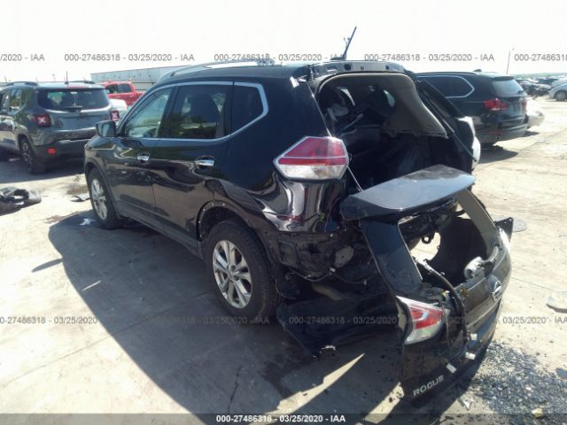 KNMAT2MT8GP669484 - 2016 NISSAN ROGUE S/SL/SV Black photo 3