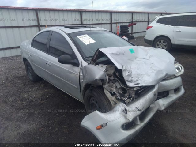 1B3ES46C51D130585 - 2001 DODGE NEON SE/ES Silver photo 1