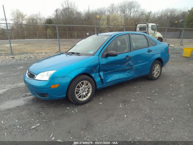 1FAHP34N37W218016 - 2007 FORD FOCUS ZX4/S/SE/SES Blue photo 2