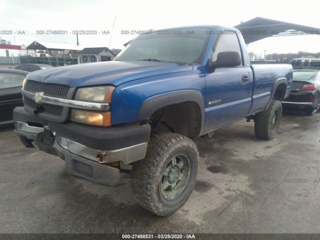 1GCHK24U43E107405 - 2003 CHEVROLET SILVERADO K2500 HEAVY DUTY Blue photo 2