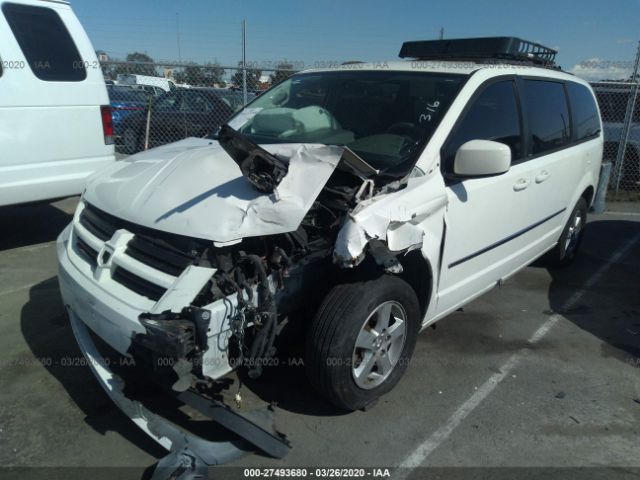 2D4RN5D1XAR273255 - 2010 DODGE GRAND CARAVAN SXT White photo 2